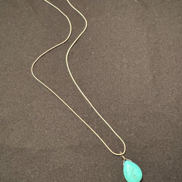 Vintage Fashion Turquoise Stone Necklace - Picture 2 of 2